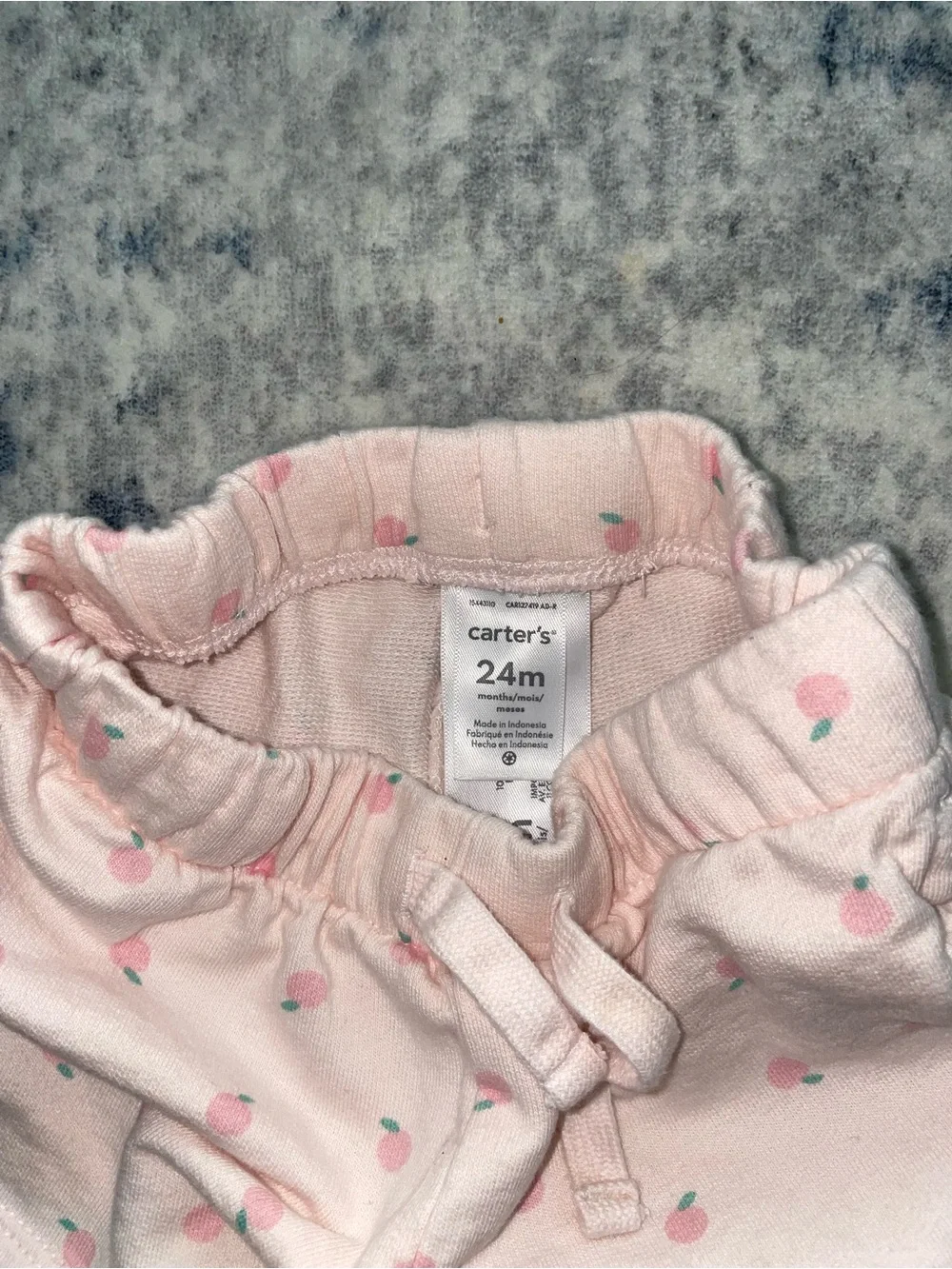 Carters peach shorts size 24 months